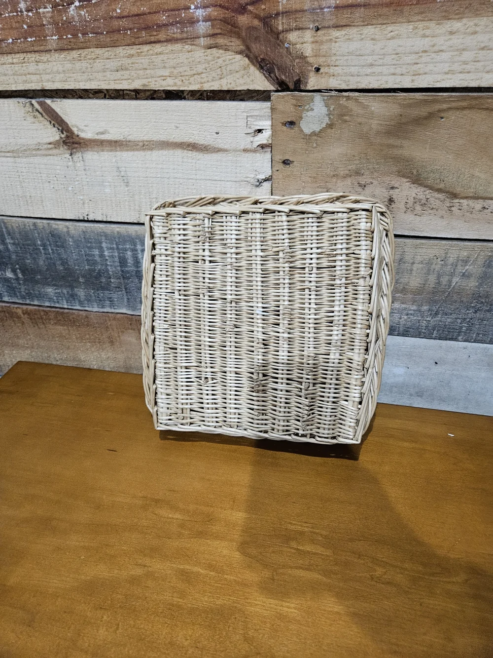 Natural Woven Square Basket Trays- Neutral Lot of 3